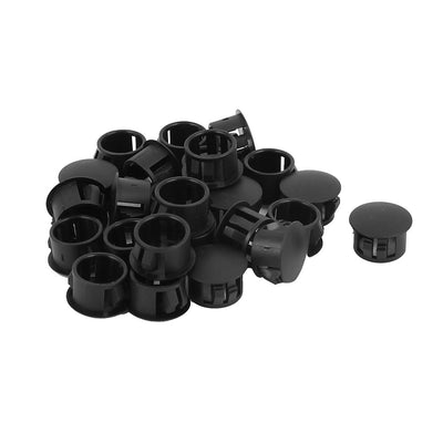 Harfington Uxcell 25pcs Plastic 14mm Dia Snap in Type Locking Hole Connectors Button Cover