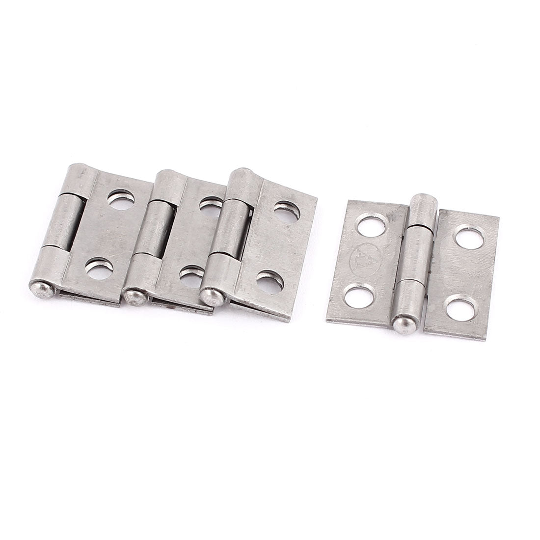 uxcell Uxcell 4 Pcs Gray Metal Rotatable Cabinet Door Hinges 25mmx25mm
