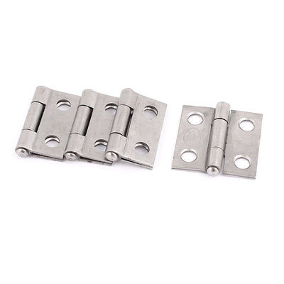 Harfington Uxcell 4 Pcs Gray Metal Rotatable Cabinet Door Hinges 25mmx25mm