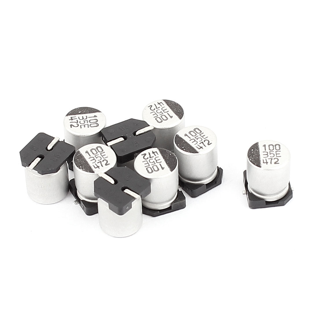 uxcell Uxcell 10pcs 100uF 16V Surface Mounted Devices Aluminum Electrolytic Capacitors 6mm x 7.5mm