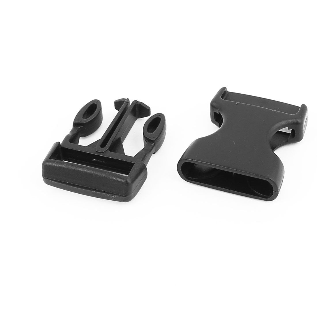 uxcell Uxcell 4pcs Black Plastic Curved Side Quick Release Buckles Snap Clip for 25mm Webbing Band