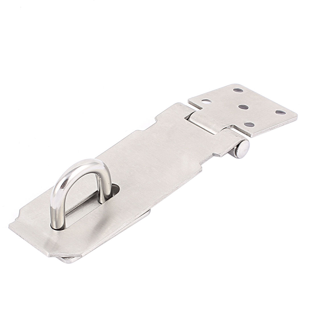 uxcell Uxcell 14cm Length Silver Tone Metal Door Cupboard Cabinet Clasp Gate Lock Padlock Latch Hasp Staple