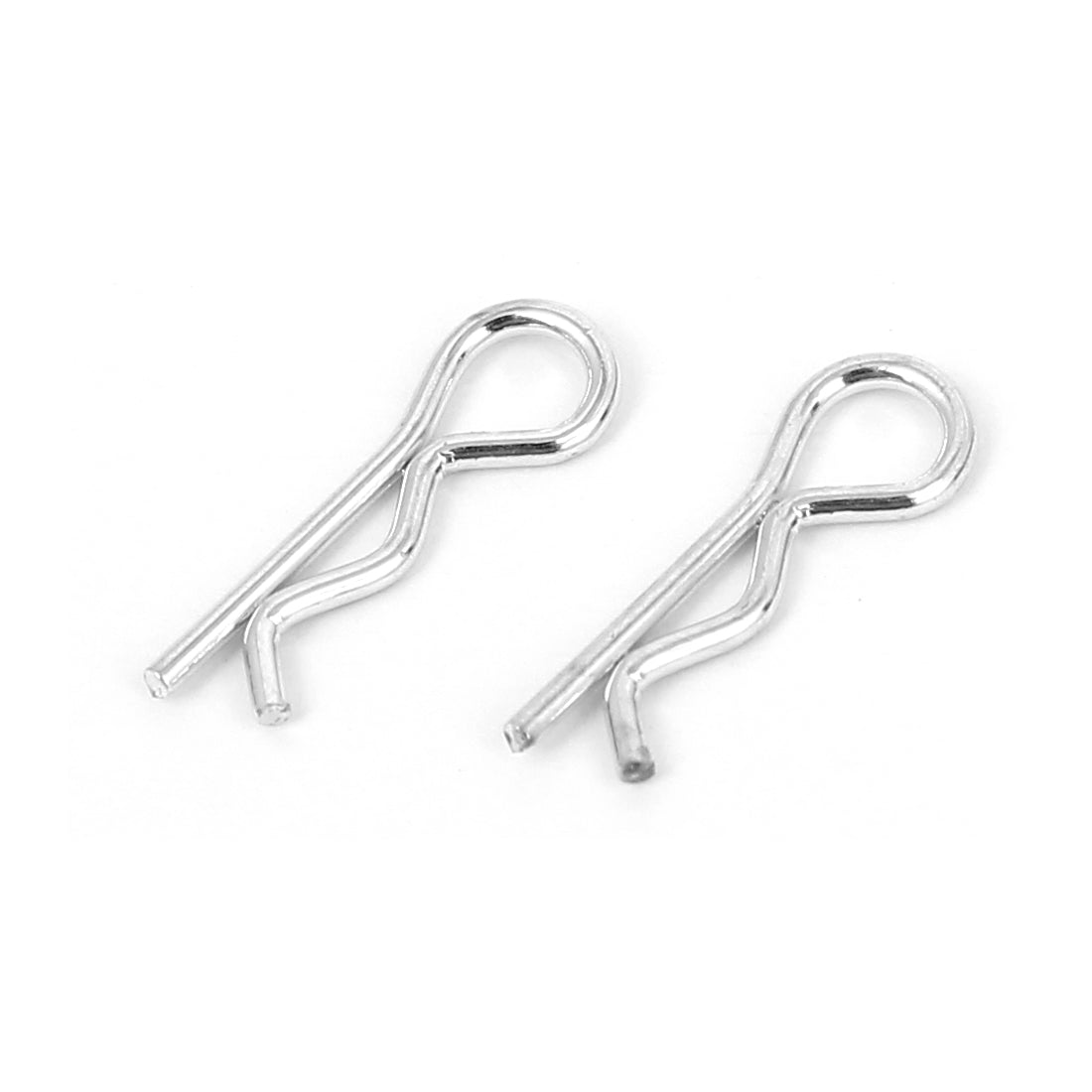 uxcell Uxcell 1mm x 16mm Hair Pin Shaped Zinc Plated Cotter Clip Silver Tone 50pcs