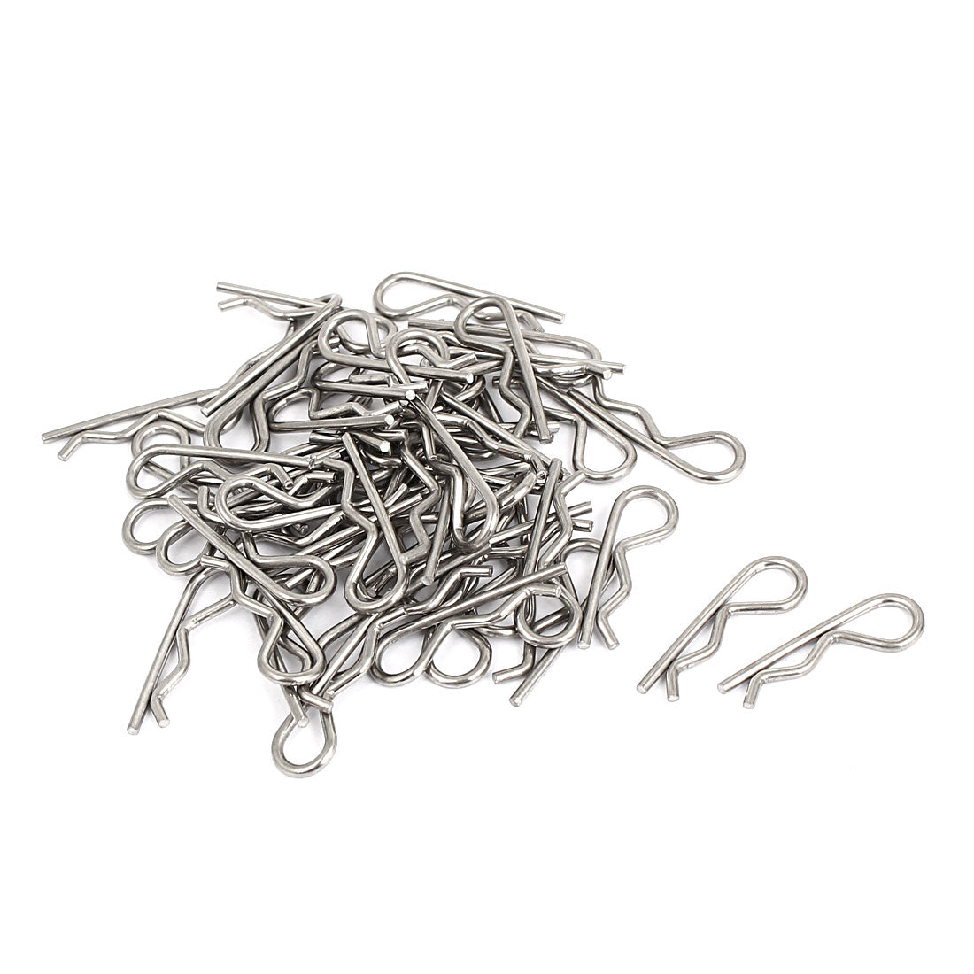 uxcell Uxcell 50 Pcs Spring Stainless Steel Cotter Clip Pin Hardware 1.6mm x 28mm