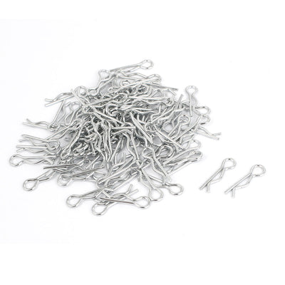 Harfington Uxcell 100pcs R Pin Mechanical Hitch Hair Tractor Clip Cotter Kits 1.2mm x 20mm