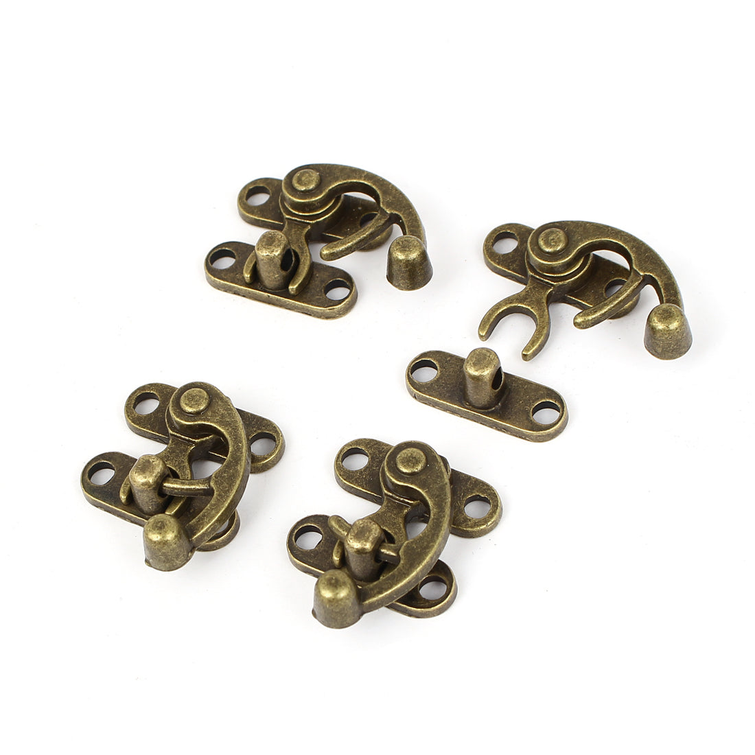 uxcell Uxcell Antique Style Suitcase Drawer Hasp Boxes Clasp Toggle Latch Bronze Tone 4pcs