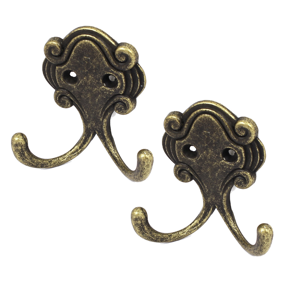 uxcell Uxcell Robe Clothes Hat Door Flower Shape Base Wall Double Prong Hanger Hooks 2pcs
