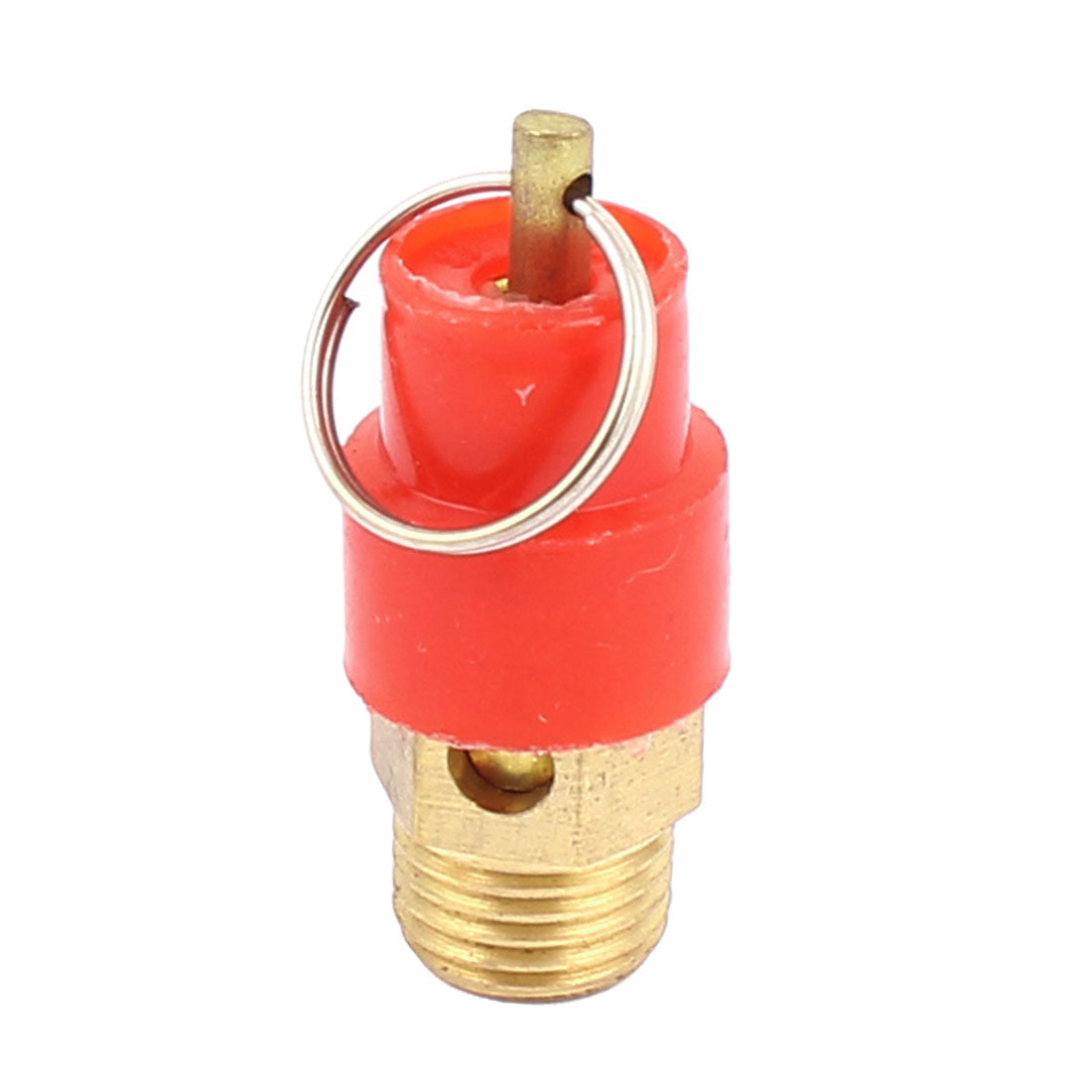uxcell Uxcell Air Compressor Metal Ring Pressure Relief Safety Valve Release Pneumatic Fitting Control Device 1/4BSP Male Thread