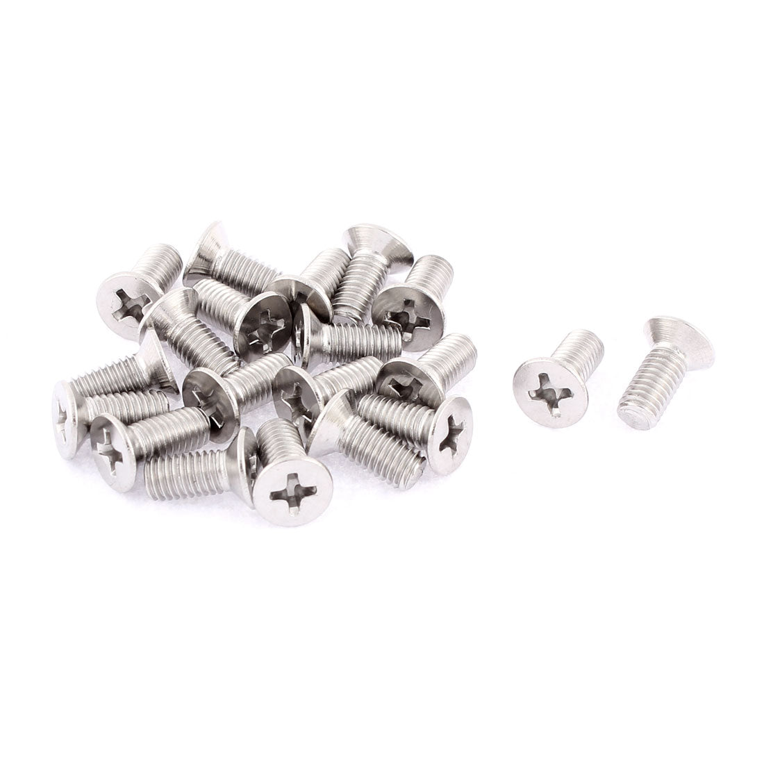 uxcell Uxcell M5 x 12mm Phillips Round Head Stainless Steel Countersunk Bolts Screws 20 Pcs