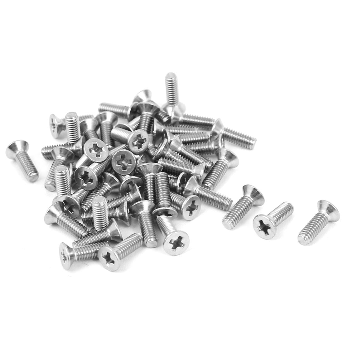 uxcell Uxcell M2.5x8mm 304 Stainless Steel Phillips Flat Countersunk Head Machine Screws 50pcs