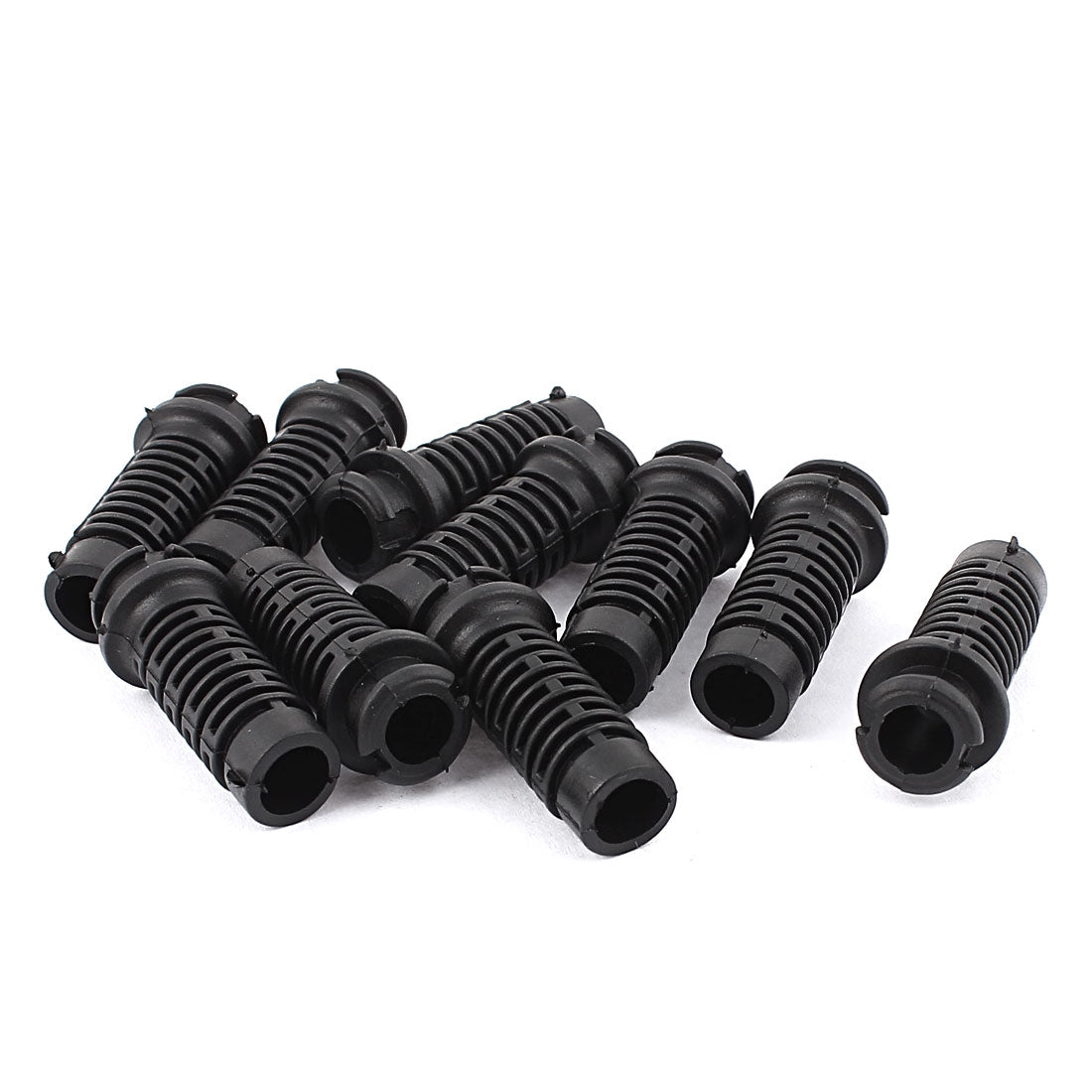 uxcell Uxcell 10 Pcs 39mm x 10.5mm x 7.5mm Strain Re-lief Cord Boot Protector Cable Sleeve Hose
