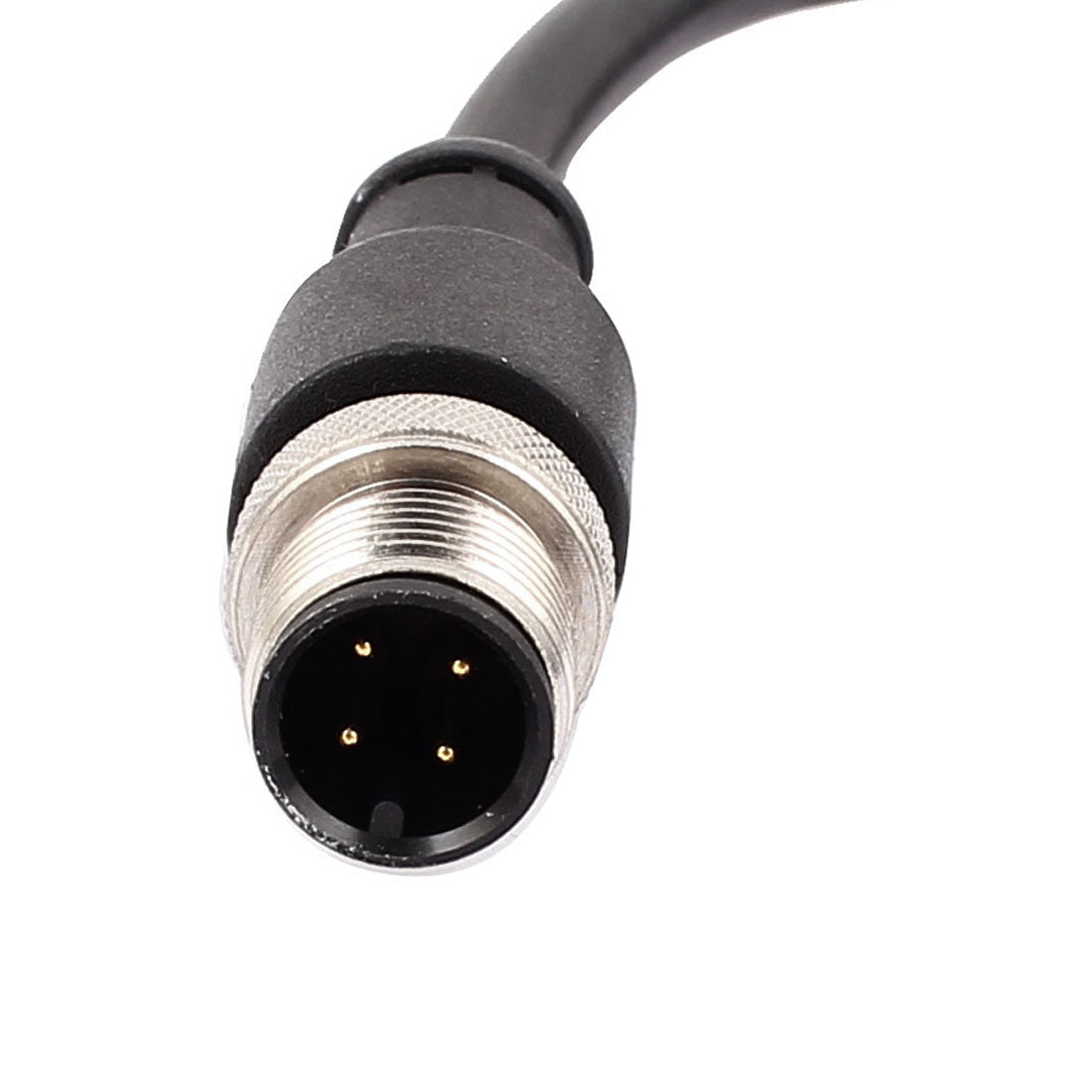 uxcell Uxcell M12 Male Straight 4 Pin Aviation Connector Electrical Cable 2 M