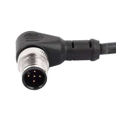 Harfington Uxcell M12 Male Elbow 5 Pin Aviation Connector Electrical Cable 2 M