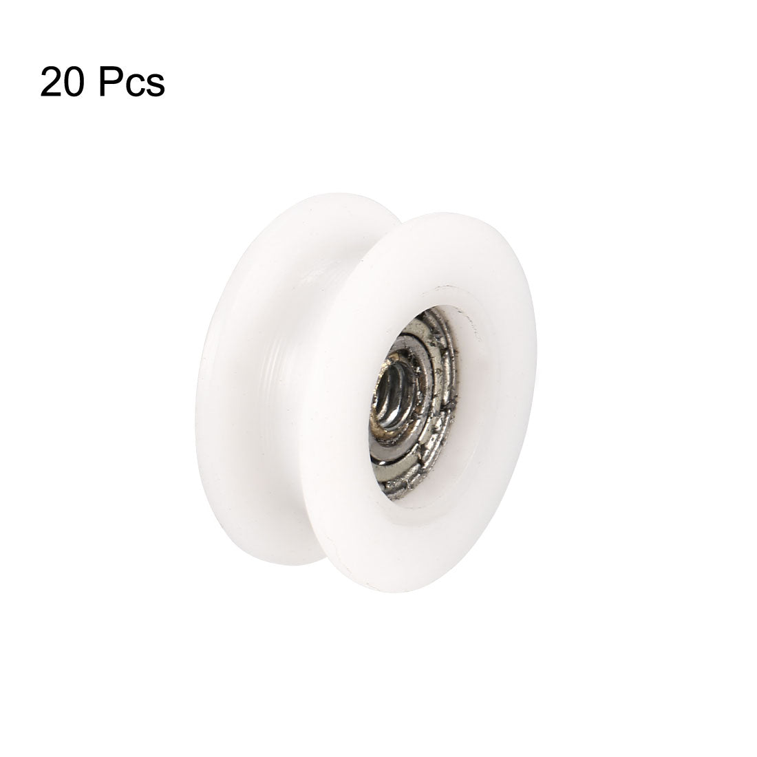 uxcell Uxcell Round Groove Nylon Pulley Wheels Roller 20 Pcs for 5mm Rope