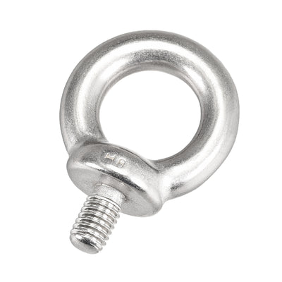 Harfington Uxcell M8 x 12mm Male Thread 304 Stainless Steel Machinery Shoulder Lifting Eye Bolt 8 Pcs