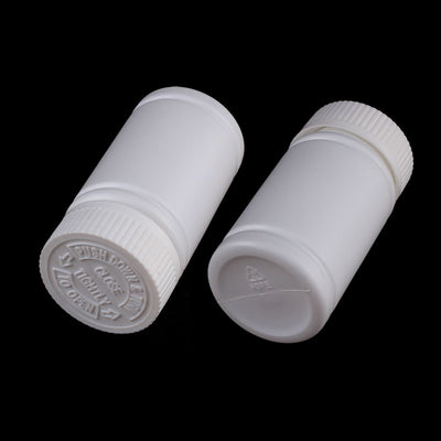 Harfington Uxcell Plastic White Bottle Pill Box Chemical Reagent Container 2pcs