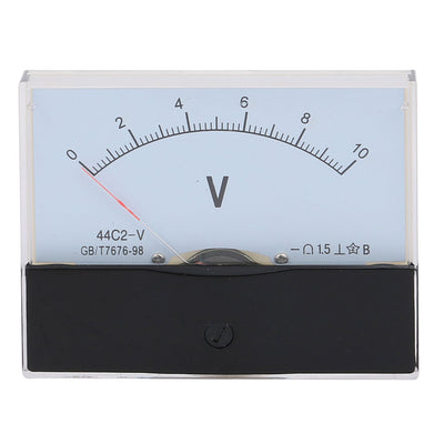Harfington Uxcell DC 0-10V Class 1.5  Analog Volt Voltage Panel Meter Voltmeter Gauge 44C2