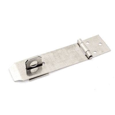 Harfington Uxcell Door Gate Shed Padlock 130mm Length Stainless Steel Hasp Staple Silver Tone