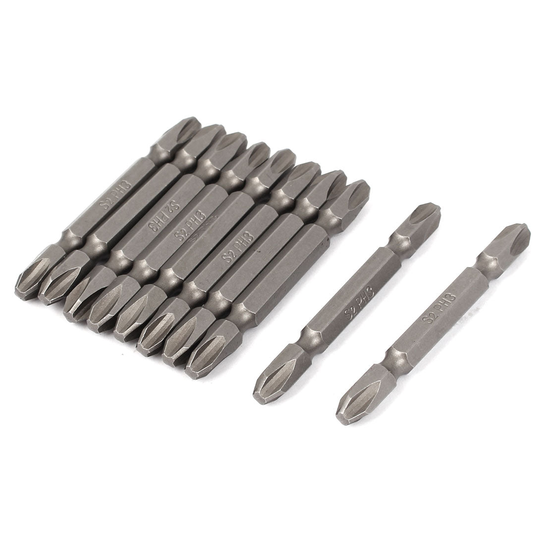Uxcell Uxcell 10PCS 1/4" Hex Shank PH2 Double End Phillips Screwdriver Bits 50mm Length