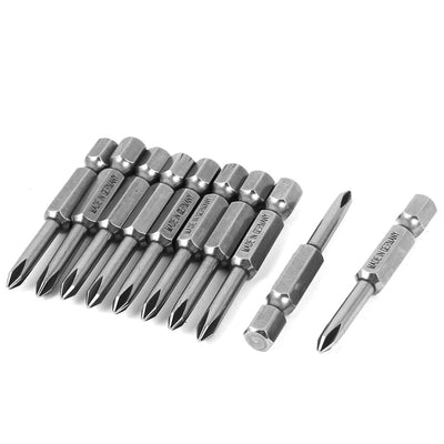 uxcell Uxcell 1/4" Hex Shank 50mm Long 4mm Tip PH1 Magnetic Phillips Screwdriver Bit 10pcs