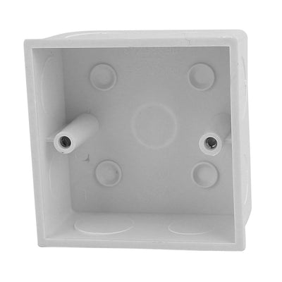 Harfington Uxcell 2 Pcs 86mm x 86mm x 40mm Square Design PVC Switch Pattress Back Box