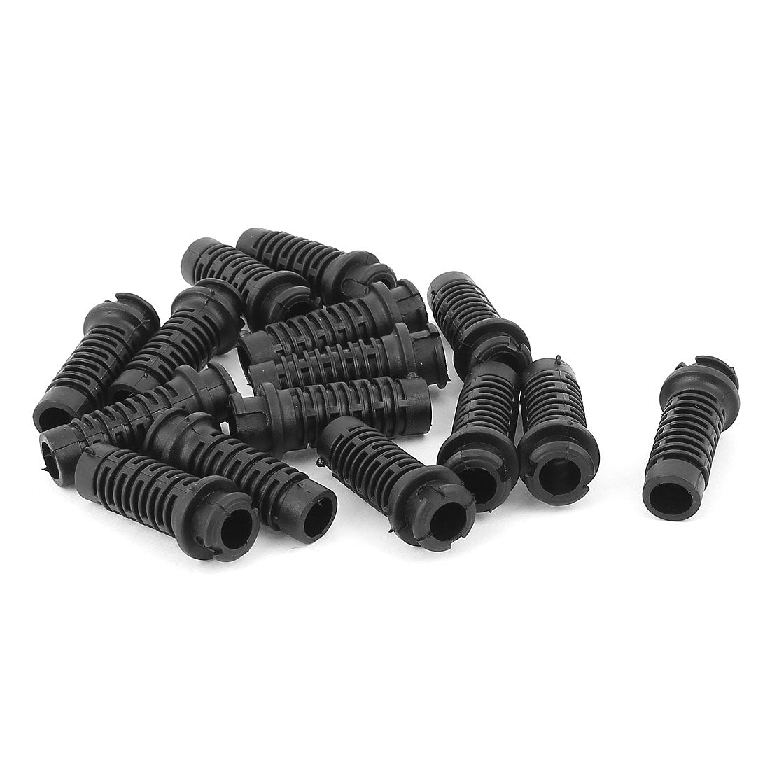 uxcell Uxcell 15pcs 38mmx12mmx8mm Rubber Strain Re-lief Cord Boot Protector Cable Sleeve Hose for Cellphone Charger