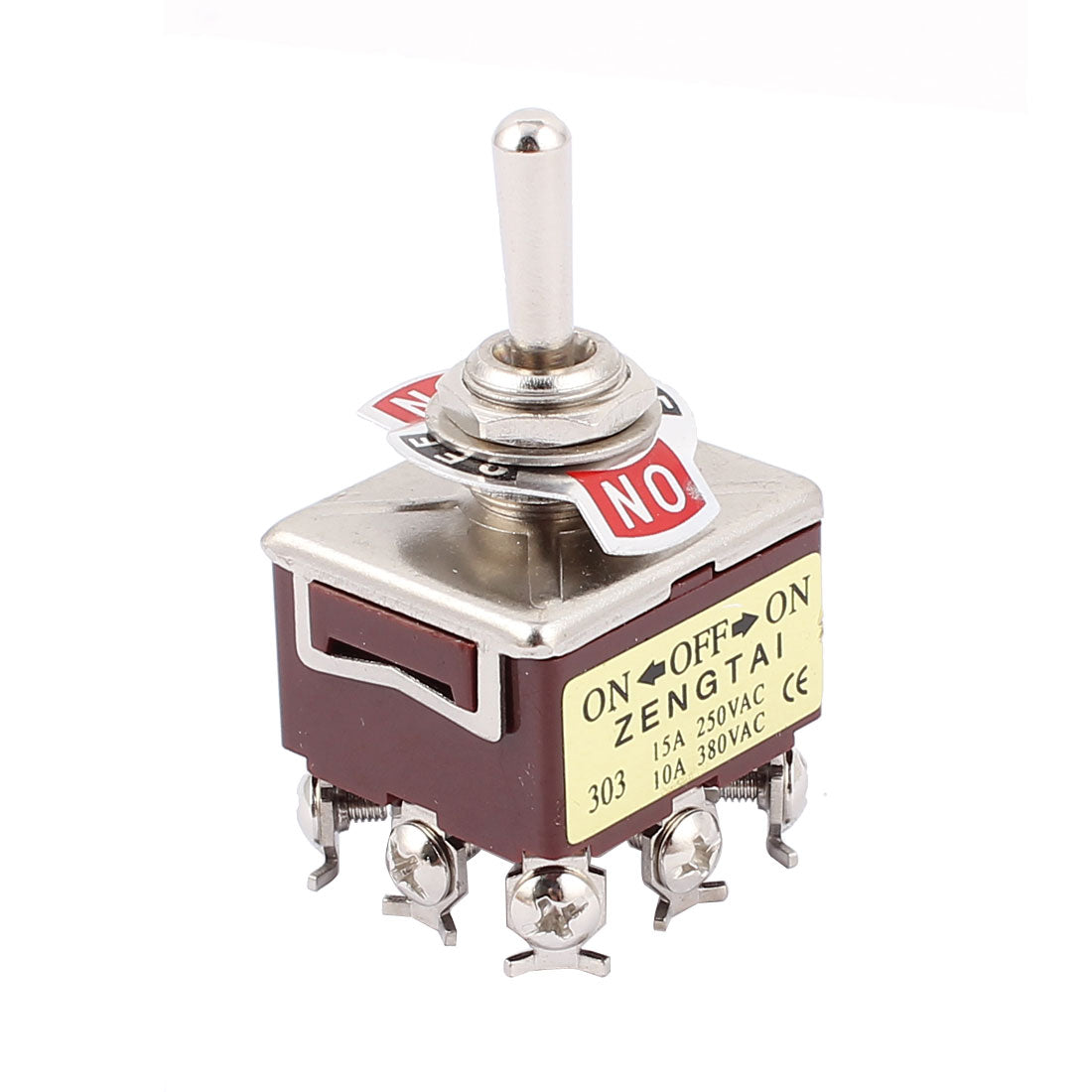 uxcell Uxcell 10A 380VAC 15A 250VAC 9 Terminals 3PDT 3 Position Latching Toggle Switch