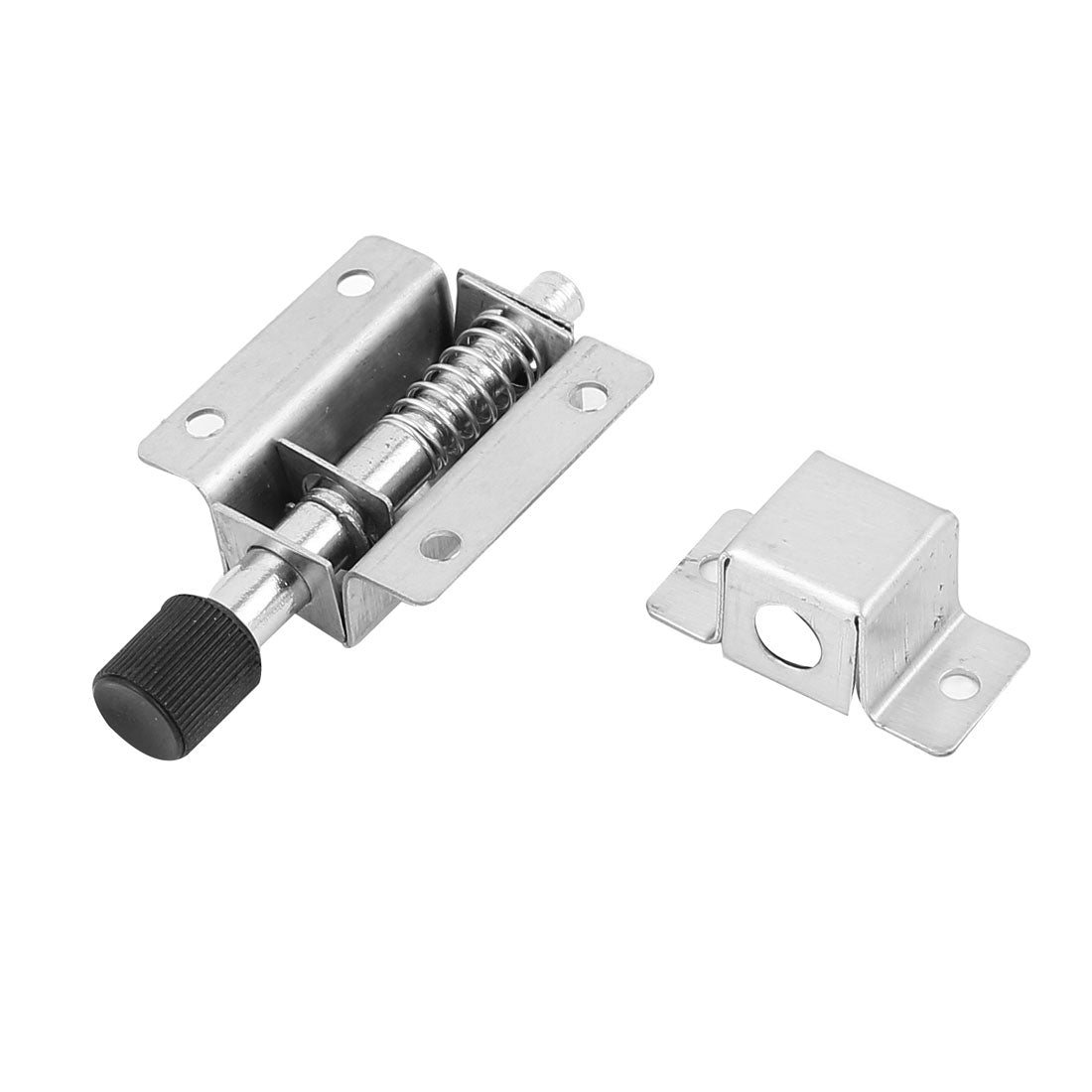 uxcell Uxcell Door Cabinet Metal Spring Loaded Automatic Security Push Button Barrel Bolt Latch 2pcs