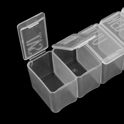 Harfington Uxcell Pill  7 Days Weekly Dispenser Organizer Storage Case Box Holder