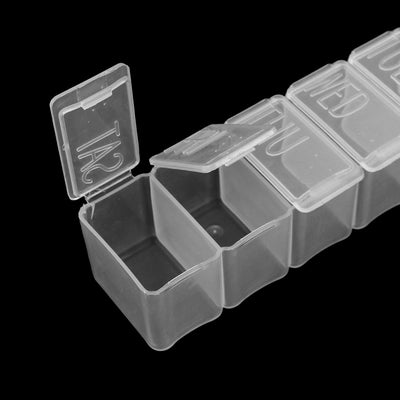 Harfington Uxcell Pill  7 Days Weekly Dispenser Storage Case Box 2pcs