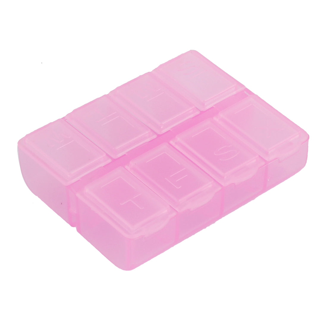 uxcell Uxcell Pill  8 Slots Dispenser Organizer Storage Case Box Clear Pink