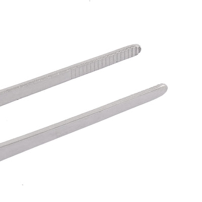 Harfington Uxcell Flat Edge Forceps Straight Tweezers Handy Tool 20cm Length 3pcs