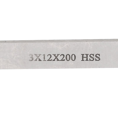 Harfington Uxcell Metalworking Cutting HSS Engraving Lathe Tool Bit Gray 3mmx12mmx200mm 2pcs