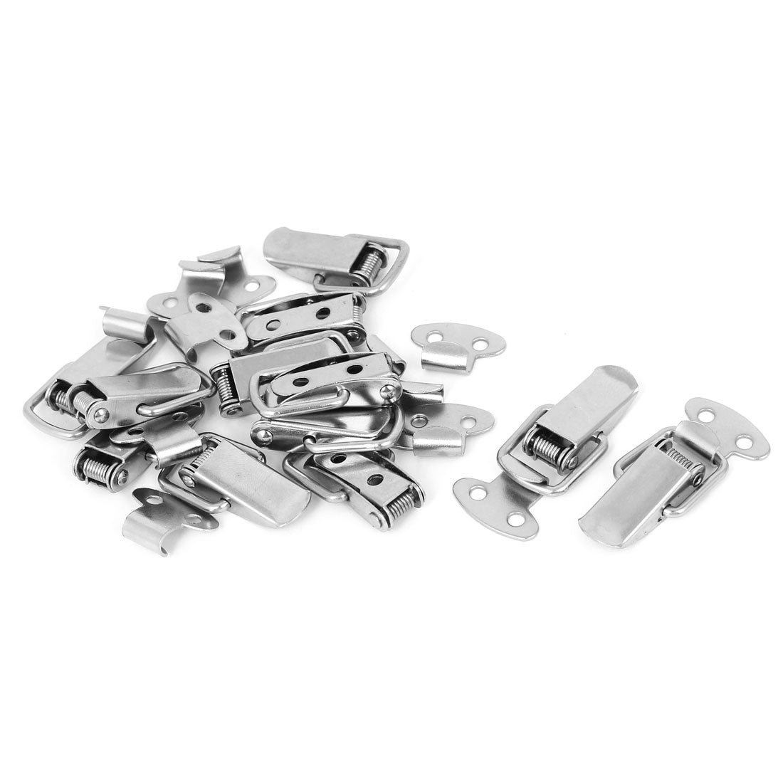 uxcell Uxcell Chests Drawer Toolbox Metal Toggle Latch Catch Hasp Silver Tone 12pcs