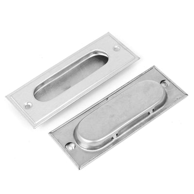 Harfington Uxcell Cabinet Closet Door Rectangle Recessed Sliding Finger Pull Handles 108x42mm 2pcs