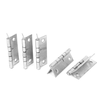 Harfington Uxcell Cabinet Drawer Door Spring Loaded Stainless Steel Hinges 50mmx37mm 5pcs