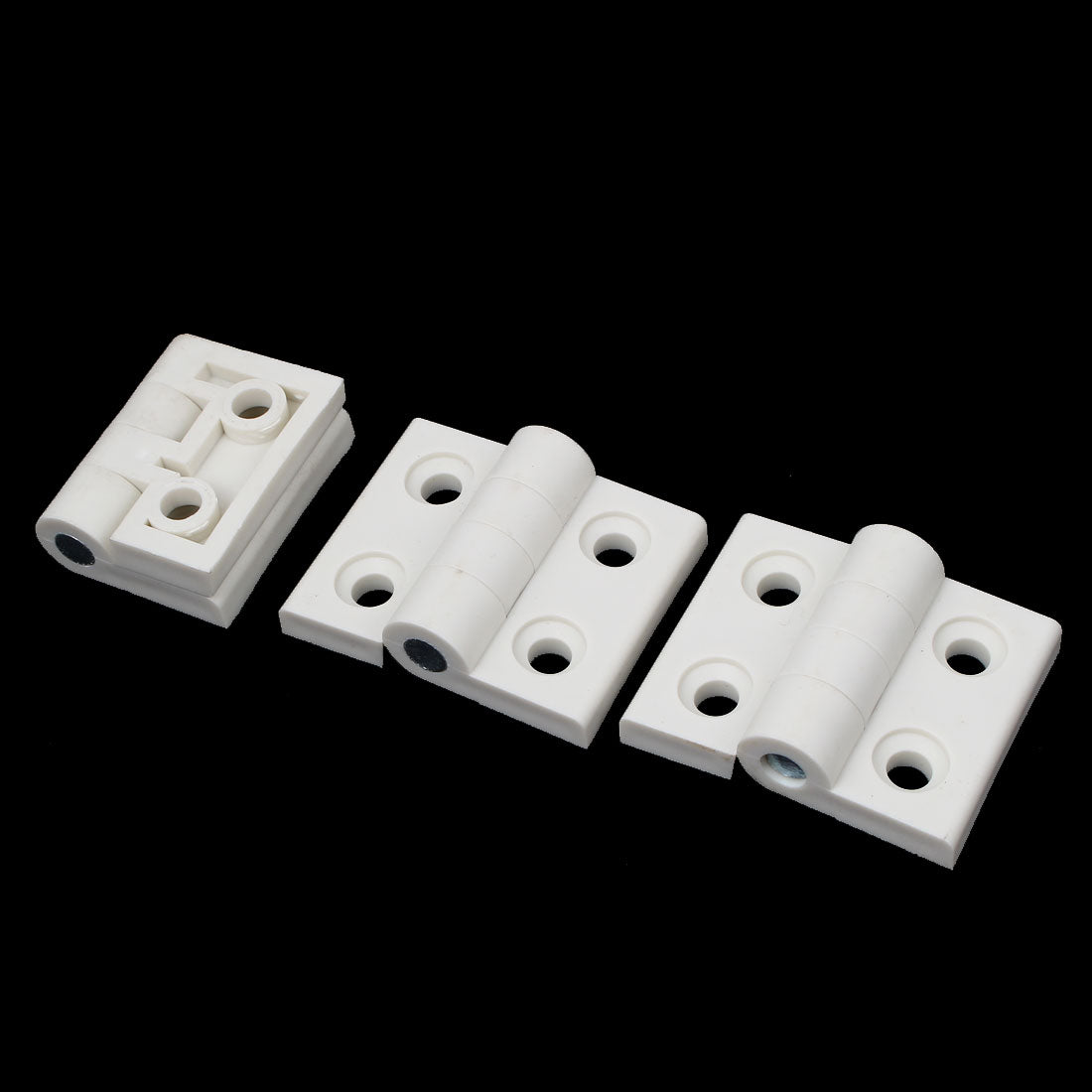 uxcell Uxcell Plastic Door Cabinet Hardware Bearing Hinge White 57mm x 45mm 3pcs
