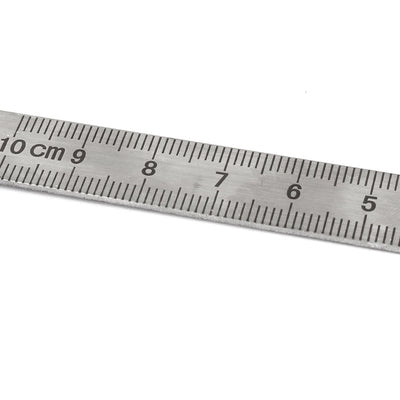 Harfington Uxcell Metal Round Head 180 Degree Rotary Protractor Angle Ruler 195mm Long Silver Tone