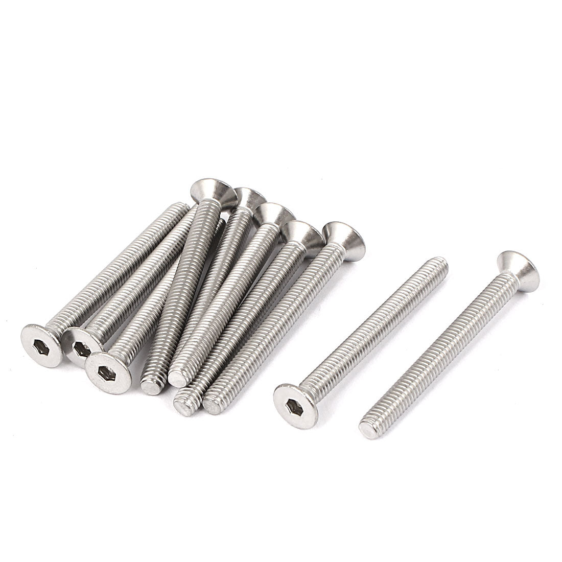 Uxcell M4x40mm Flat Head Socket Cap Screws – 304 Stainless Steel Inner Hex Bolts, 20 Pieces