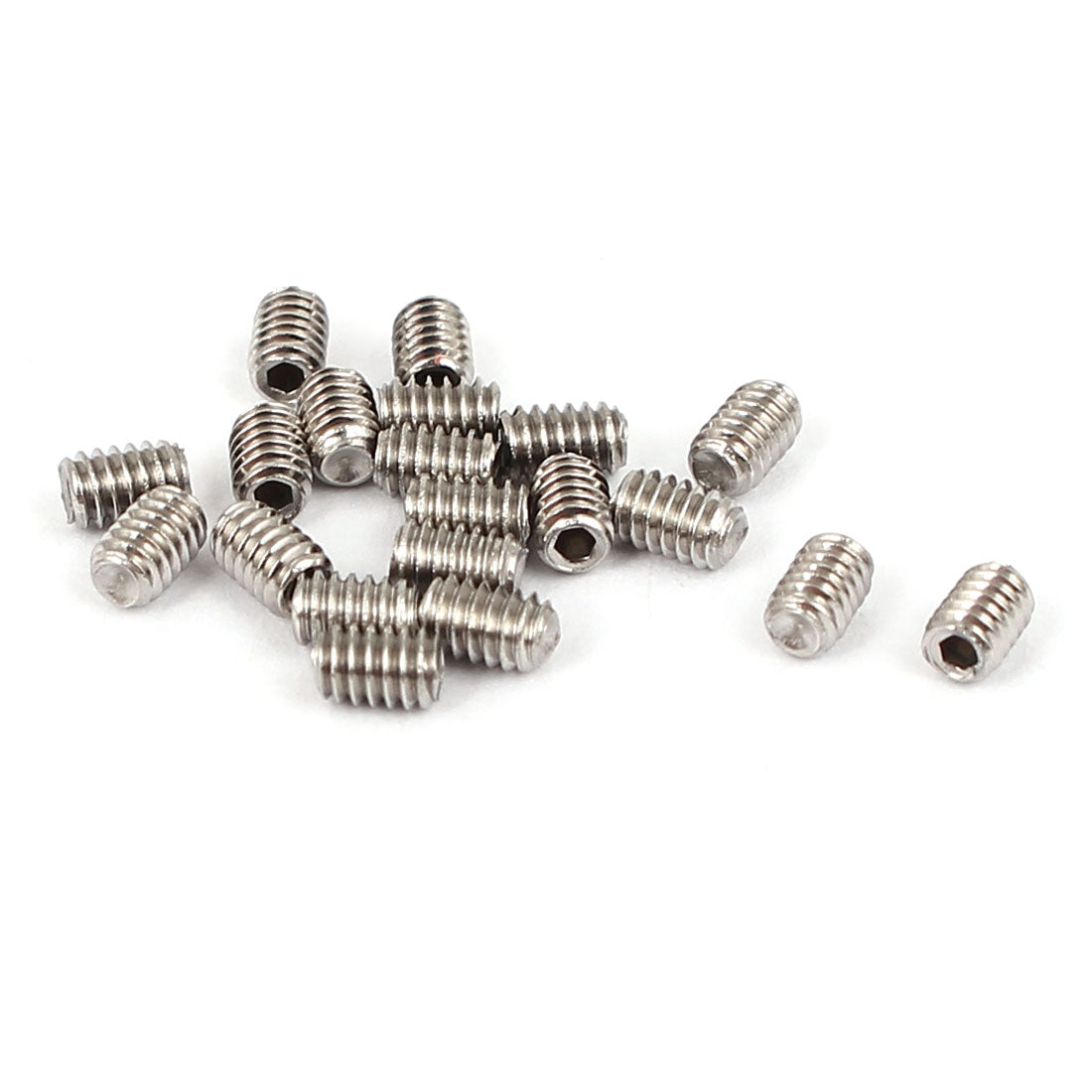 uxcell Uxcell M2x3mm Cup Point Hex Socket Grub Set Screws 20pcs for Gear