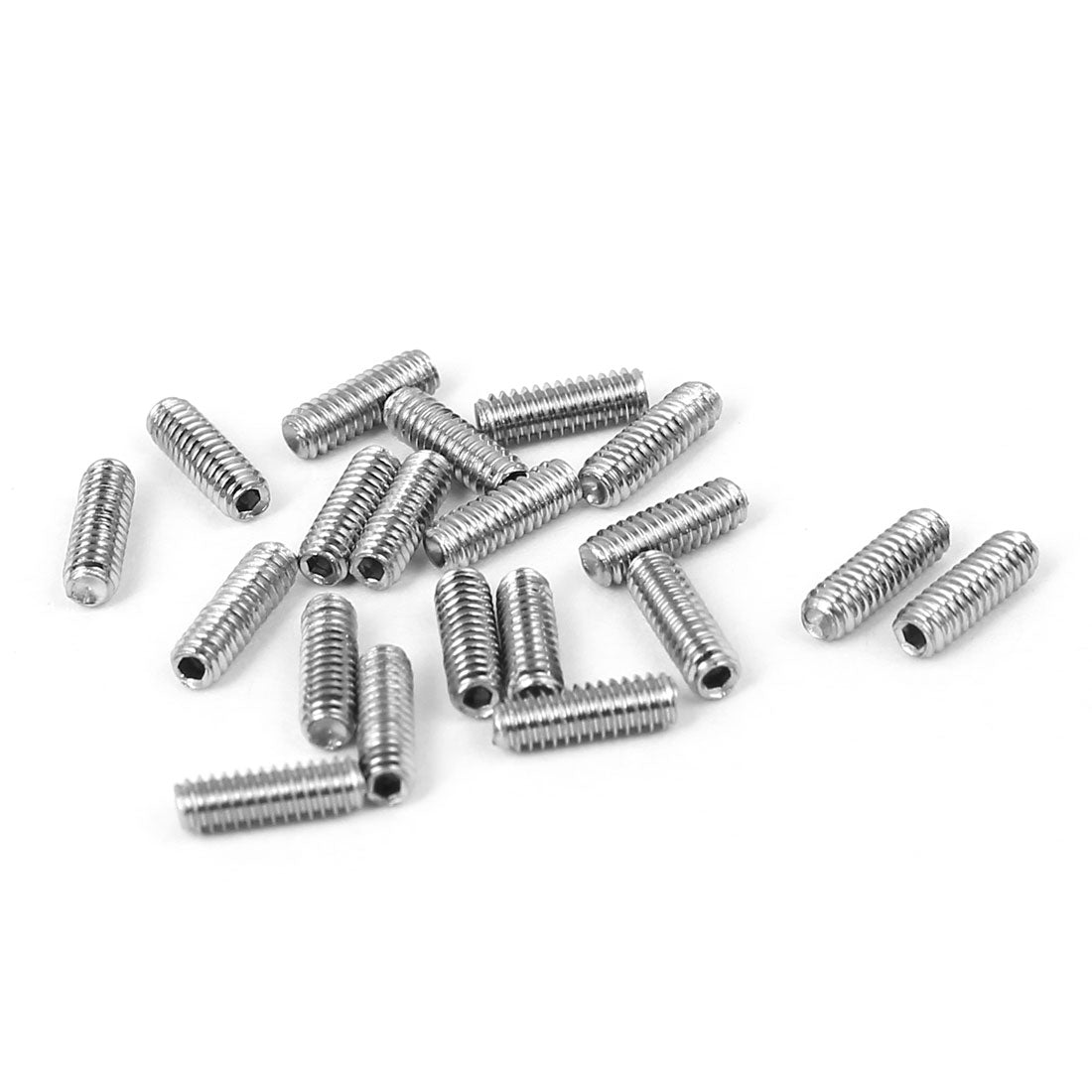 uxcell Uxcell M2x6mm Cup Point Hex Socket Grub Set Screws 20pcs for Gear