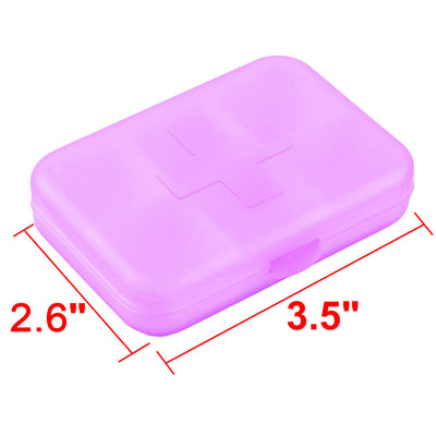 Harfington Uxcell Travel Pill Collection Plastic Storage Case Box Holder Purple