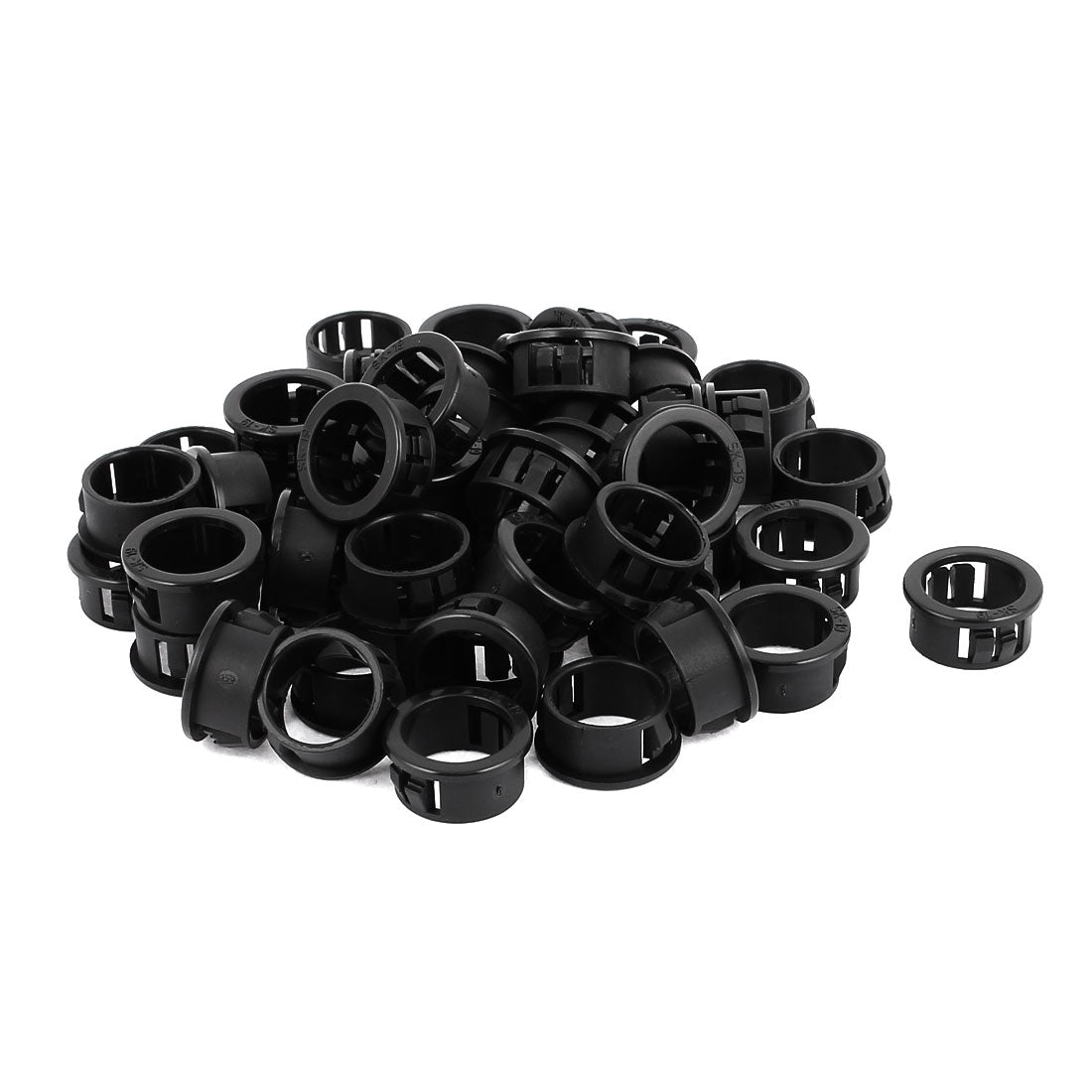 uxcell Uxcell 50pcs 19mm Mounted Dia Snap in Cable Hose Bushing Grommet Protector