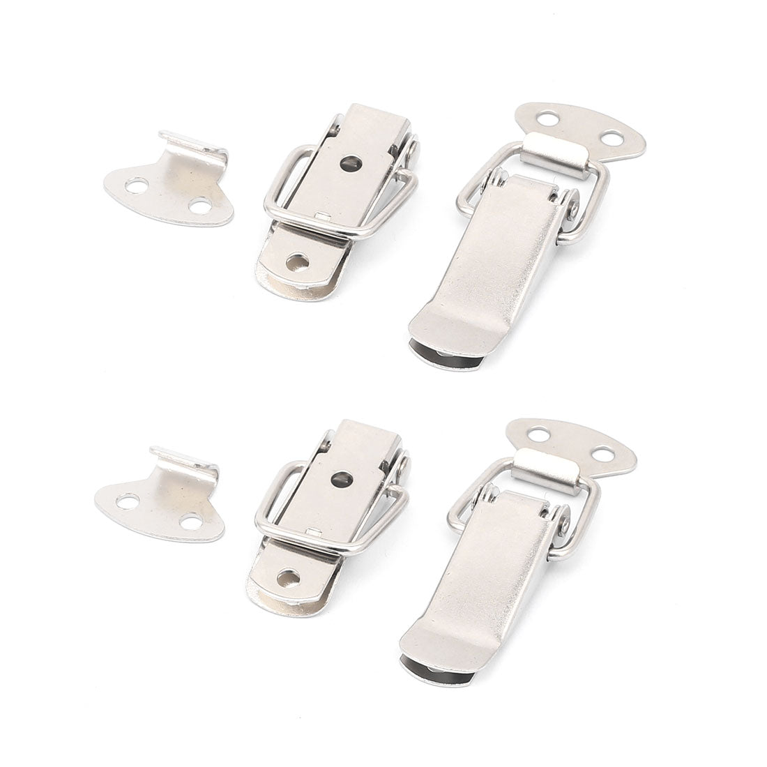 uxcell Uxcell 4 Sets Stainless Steel Spring Loaded Toggle Case Box Chest Trunk Latch Catch Clamp Clip