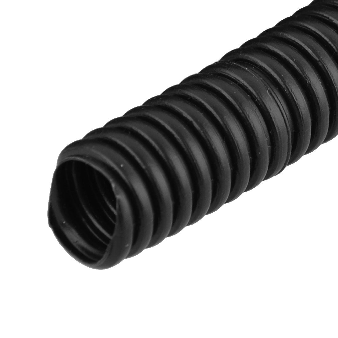 uxcell Uxcell 2.7 M 11 x 13 mm Plastic Corrugated Conduit Tube for Garden,Office Black