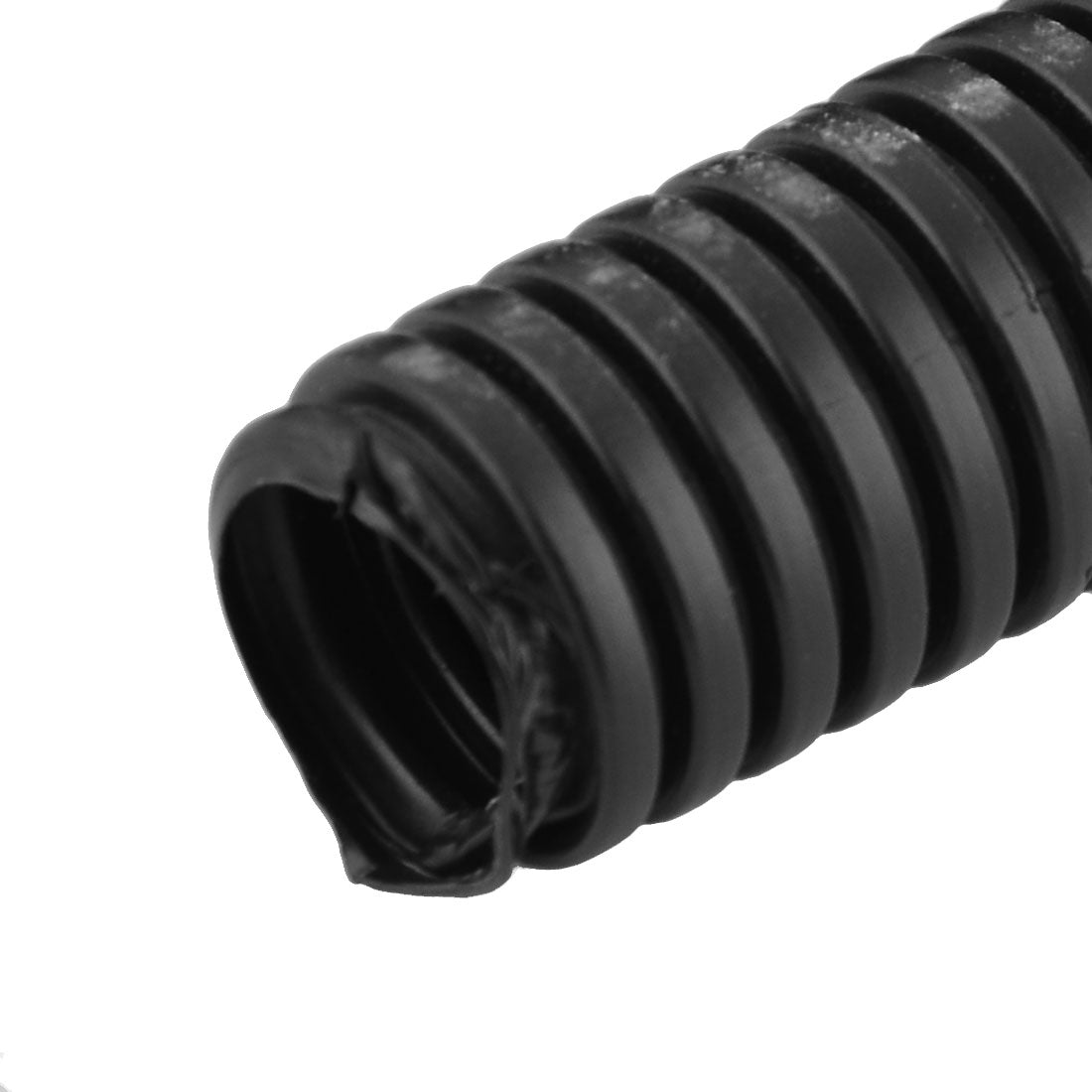 uxcell Uxcell 1.85 M 15 x 18 mm Plastic Corrugated Conduit Tube for Garden,Office Black