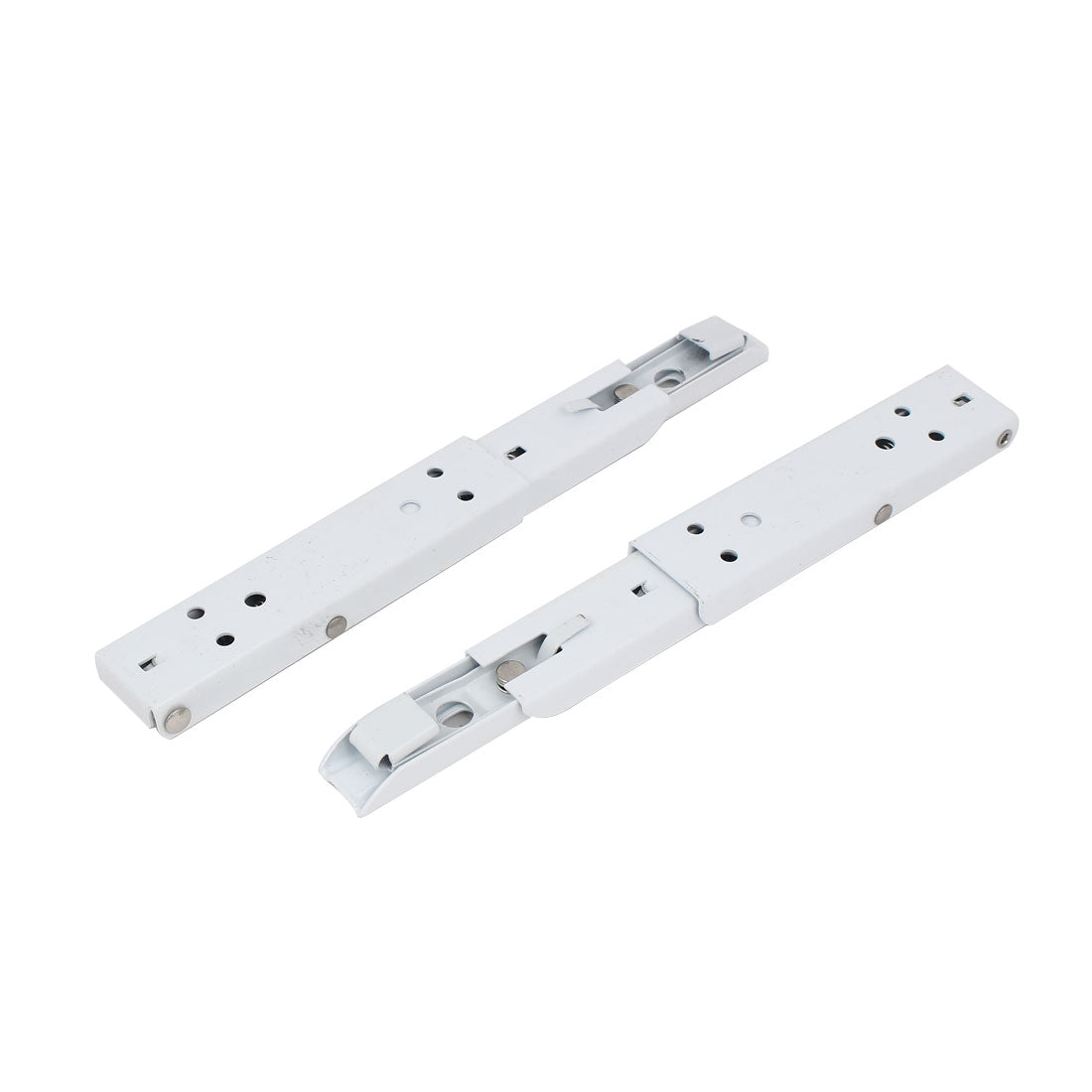 uxcell Uxcell 10-inch Long Metal Spring Loaded Folding Shelf Bracket Support White 2pcs