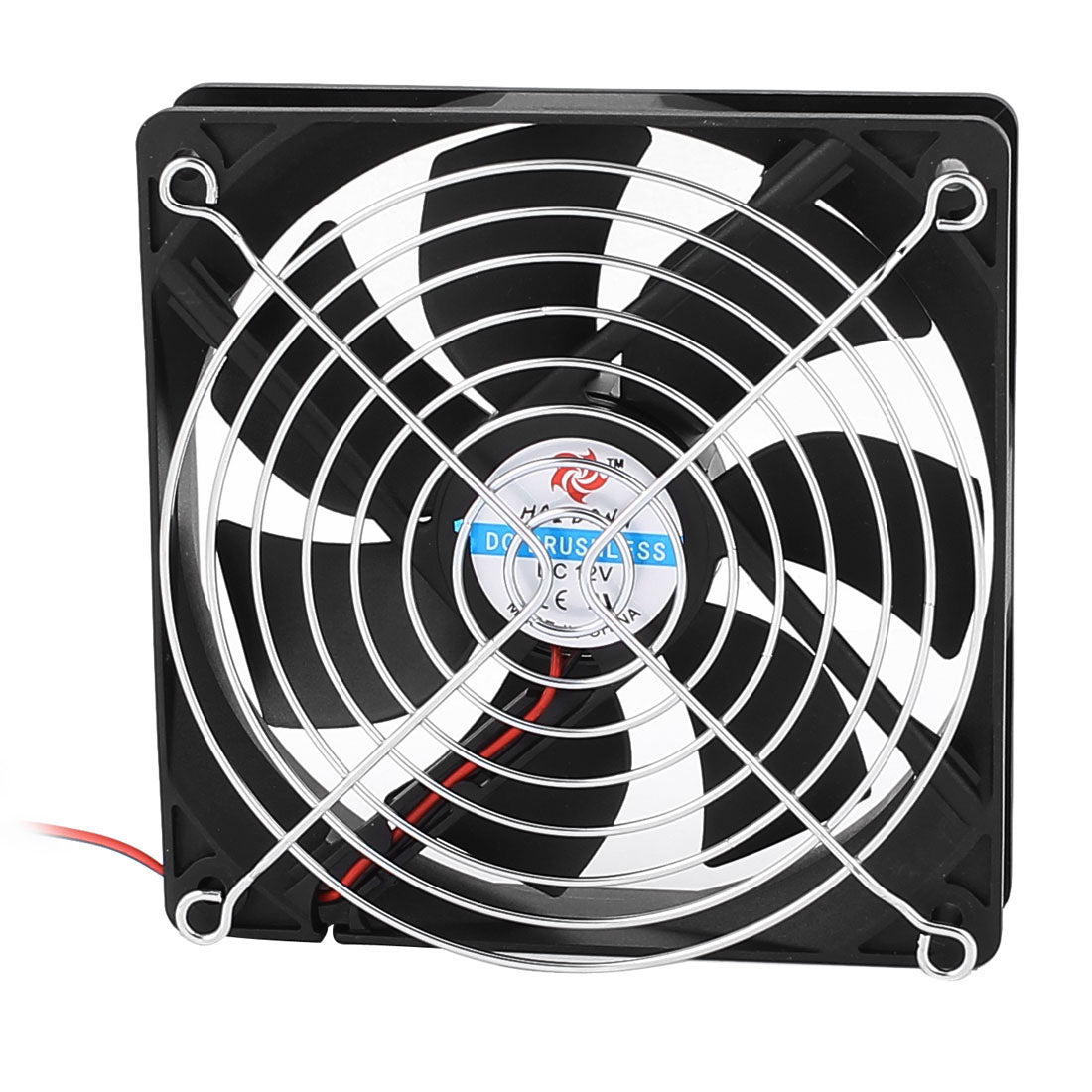 Uxcell Uxcell DC 12V 120x120x25mm Plastic 7 Vanes PC Case Cooling Fan w Dustproof Mesh Filter