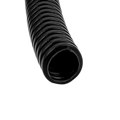 Harfington Uxcell 15.8 M 10 x 13 mm Plastic Corrugated Conduit Tube for Garden,Office Black