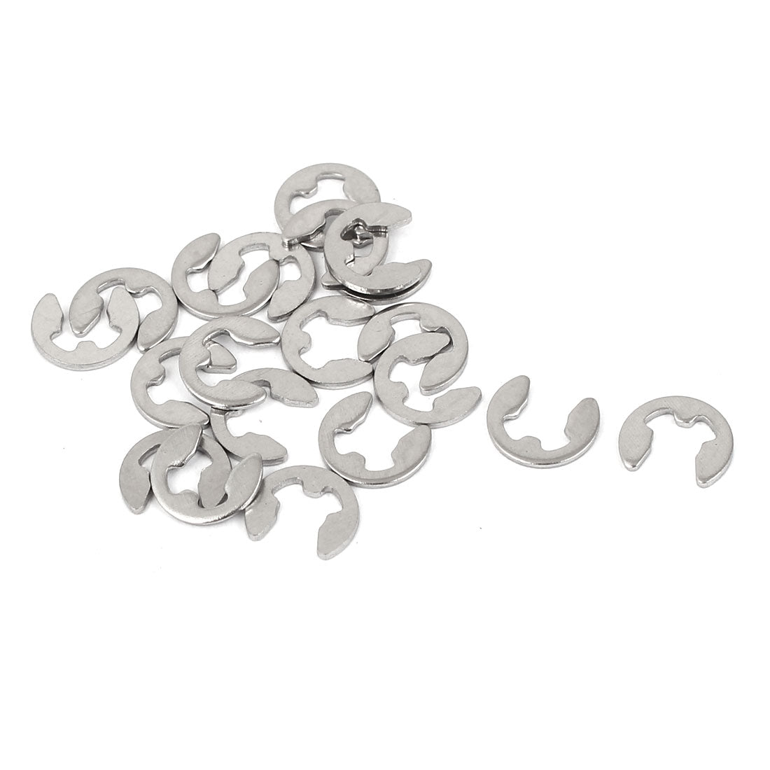 Uxcell Uxcell 20pcs 304 Stainless Steel Fastener External Retaining Ring E-Clip Circlip 4mm